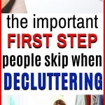 first step in decluttering