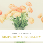 balancing simplicity and frugality