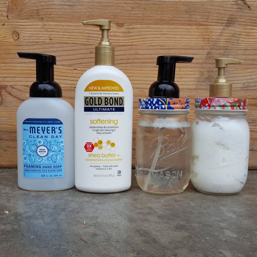 how to make an easy mason jar soap or lotion dispenser