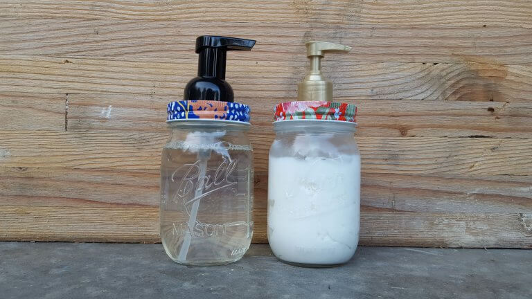 how to make an easy mason jar soap dispenser