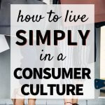 live simply in a consumer culture