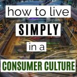 live simply in a consumer culture