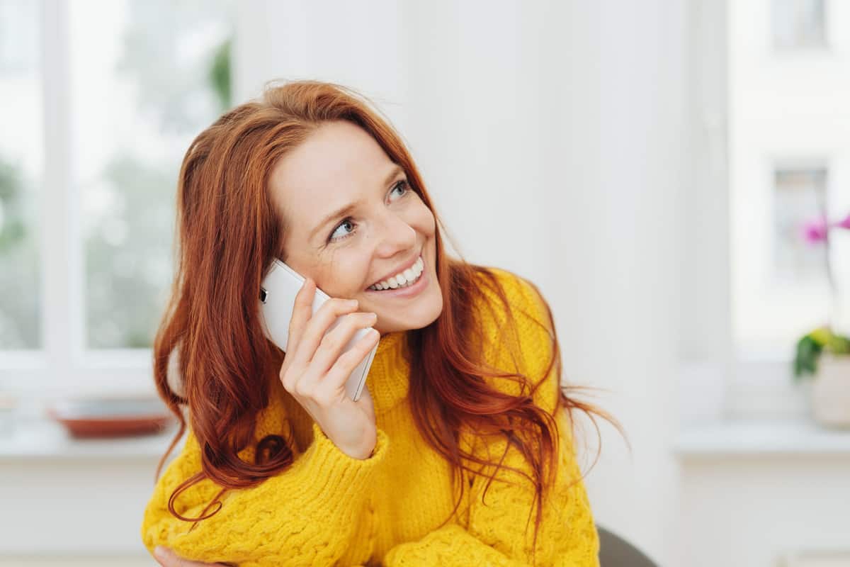 woman talking on the phone