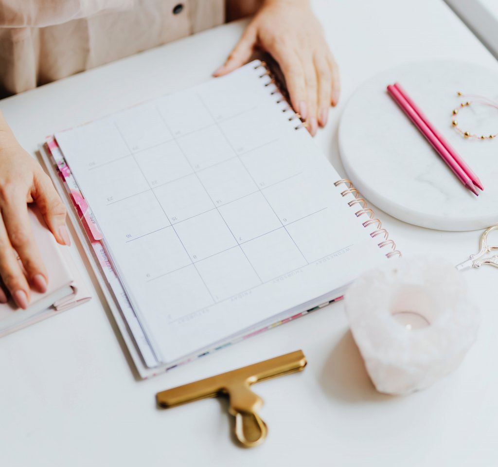 woman using a planner