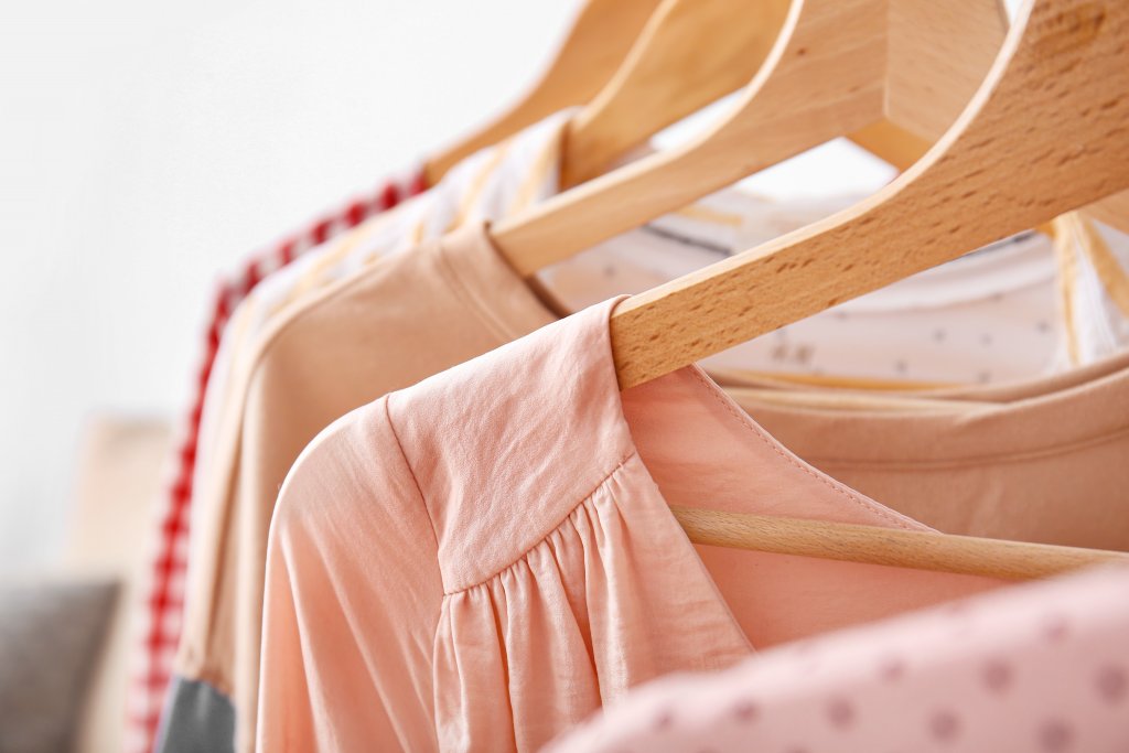woman's hanging clothes