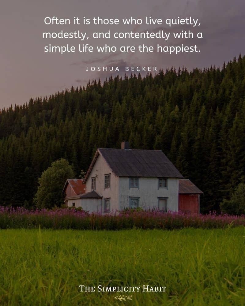 quotes about living simply