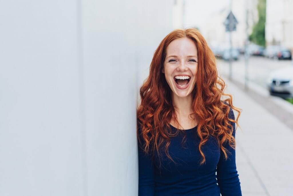 woman smiling