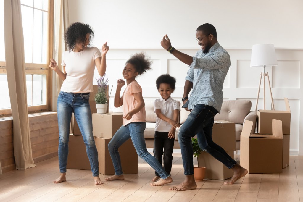 family dancing