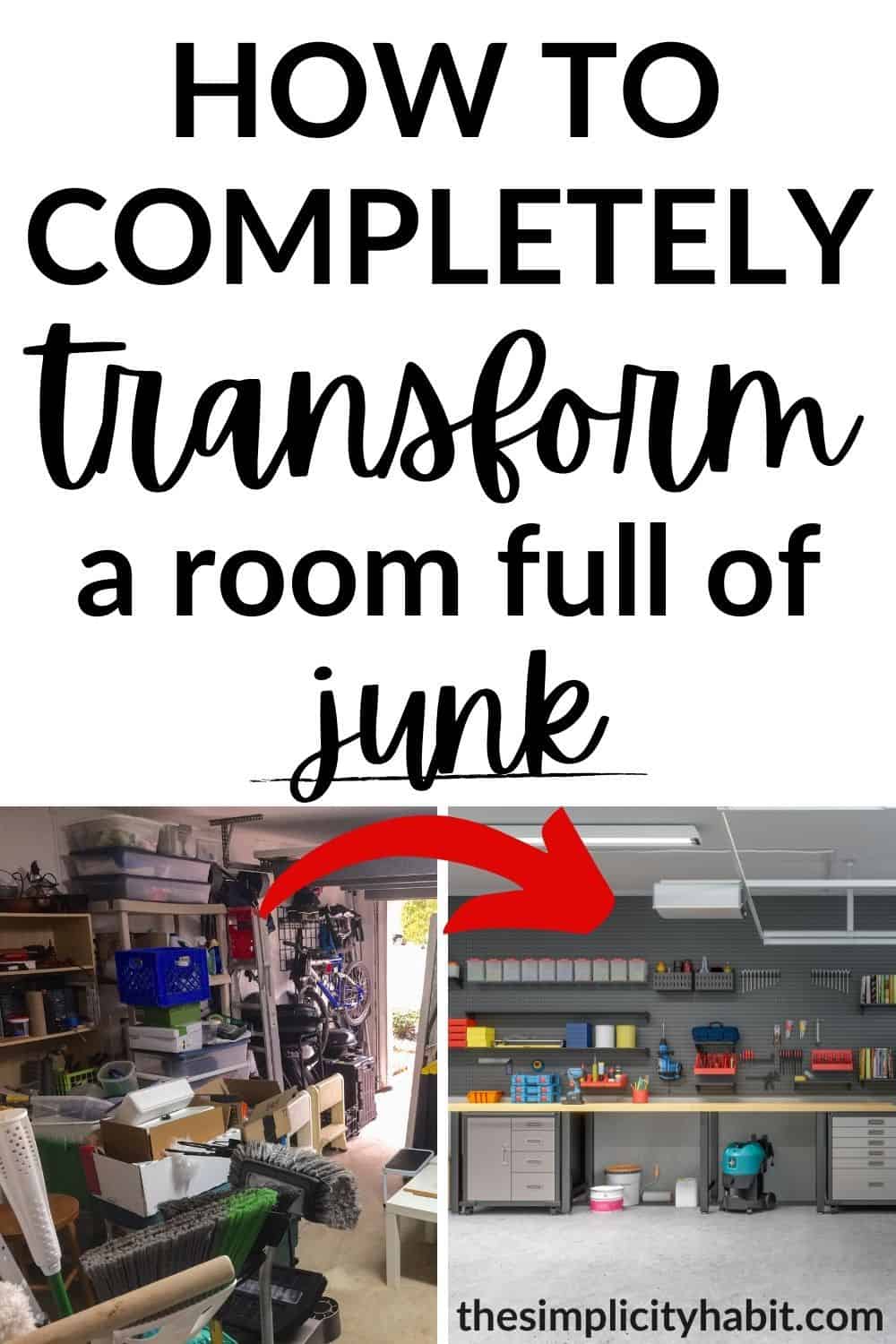 How to Declutter, Clean Out, & Organize a Room Full of Junk for a