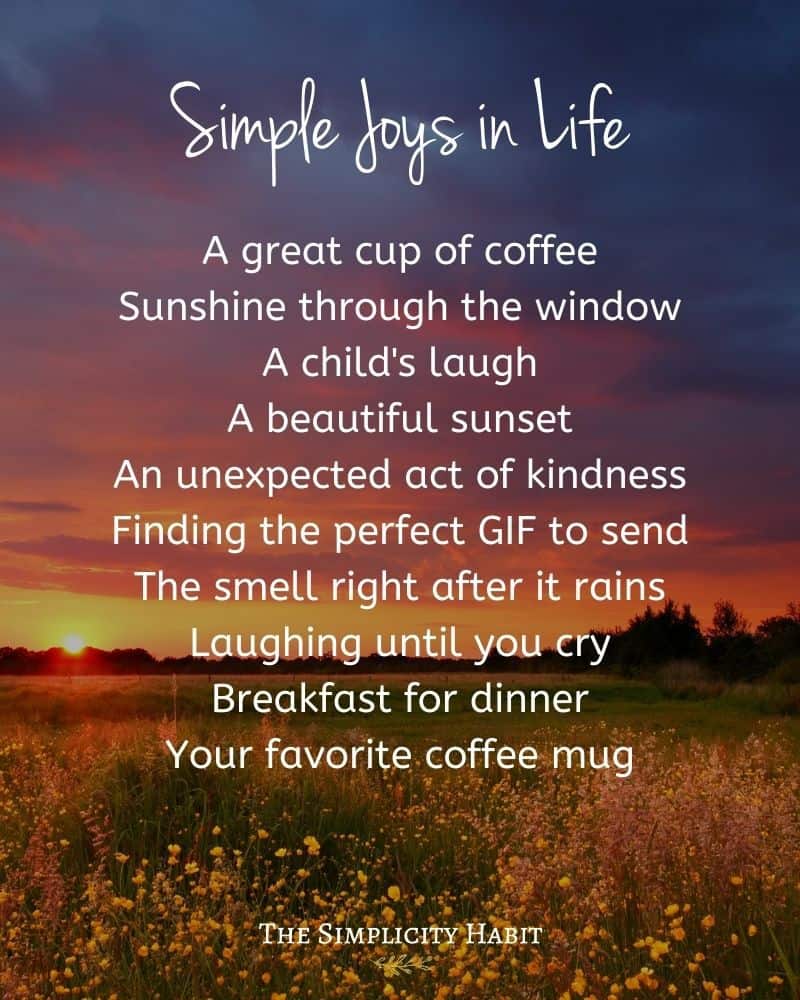 simple joys in life