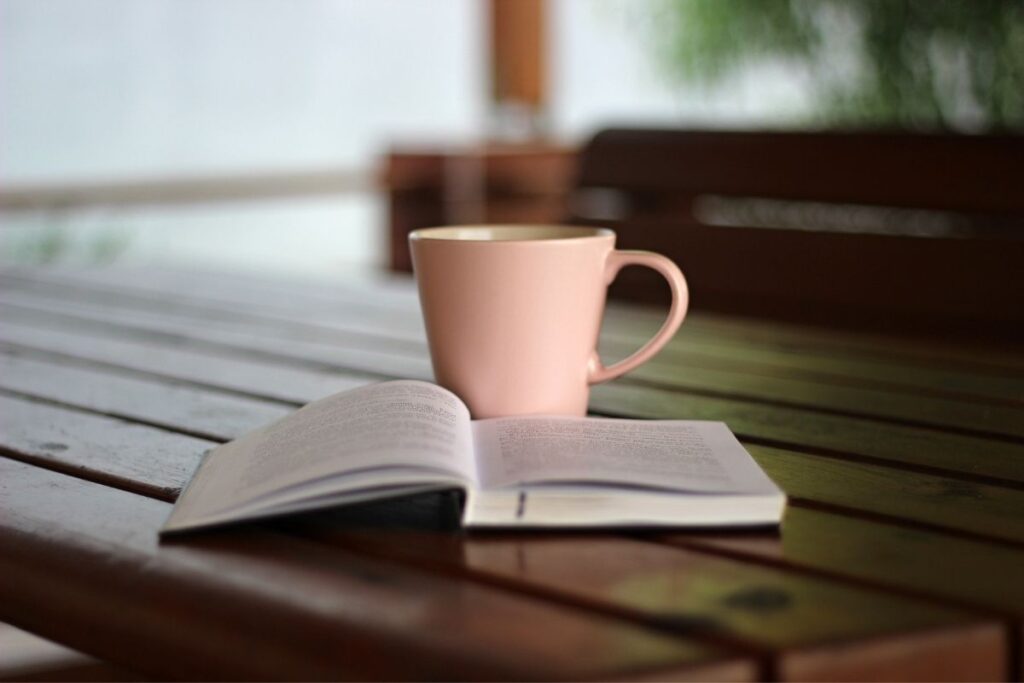 book and coffee