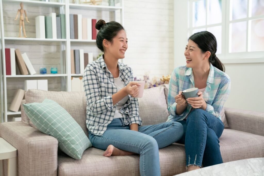 friends having coffee