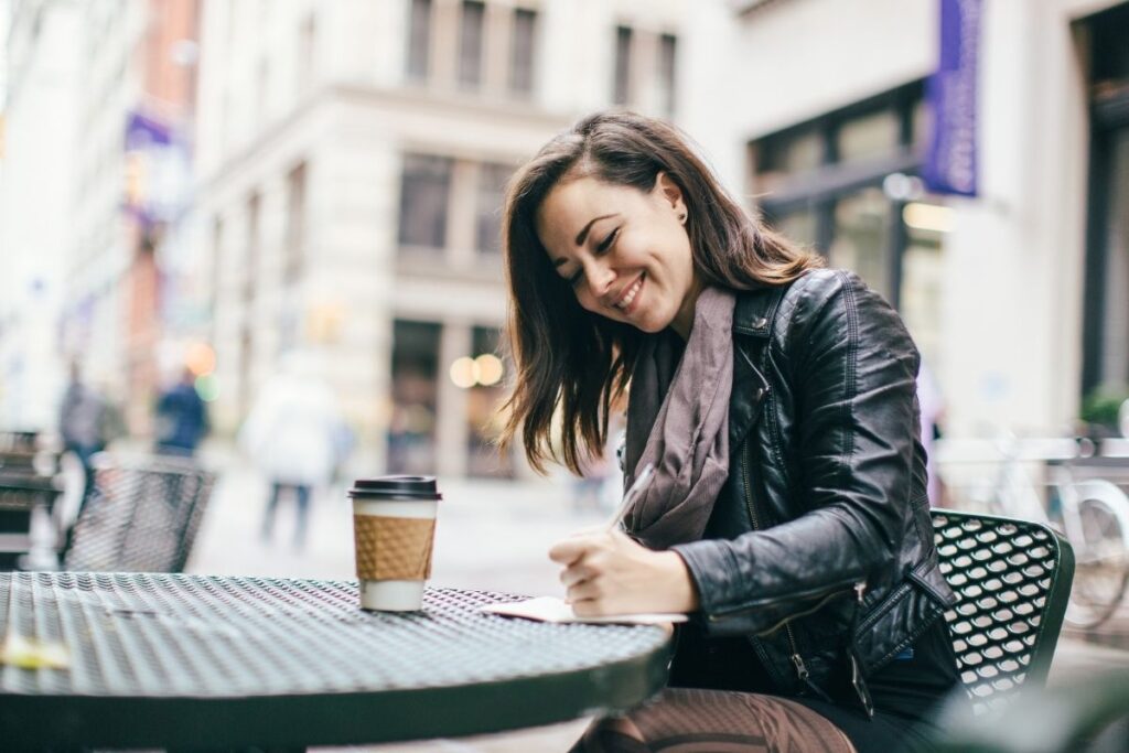 woman writing