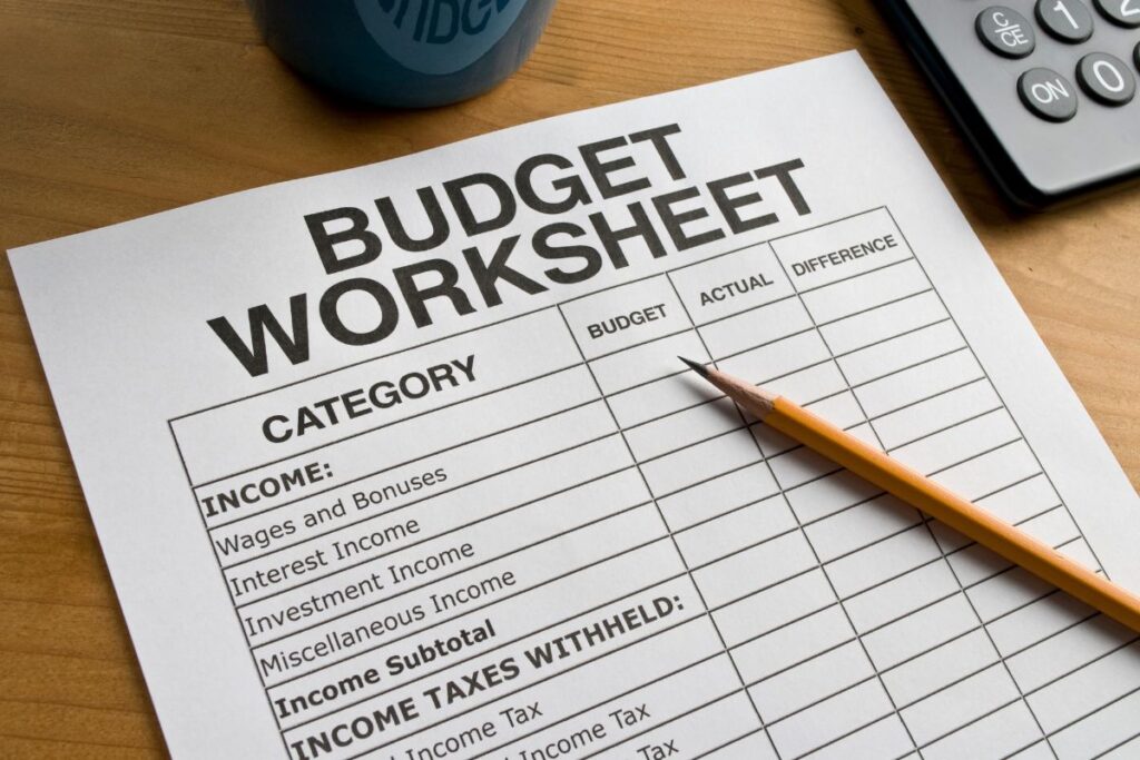 budgeting worksheet