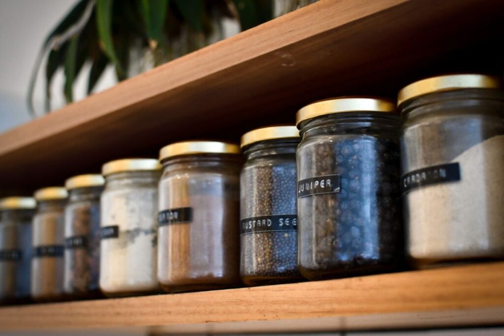 jars of spices