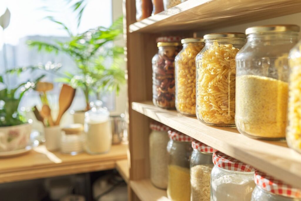 jars of food storage