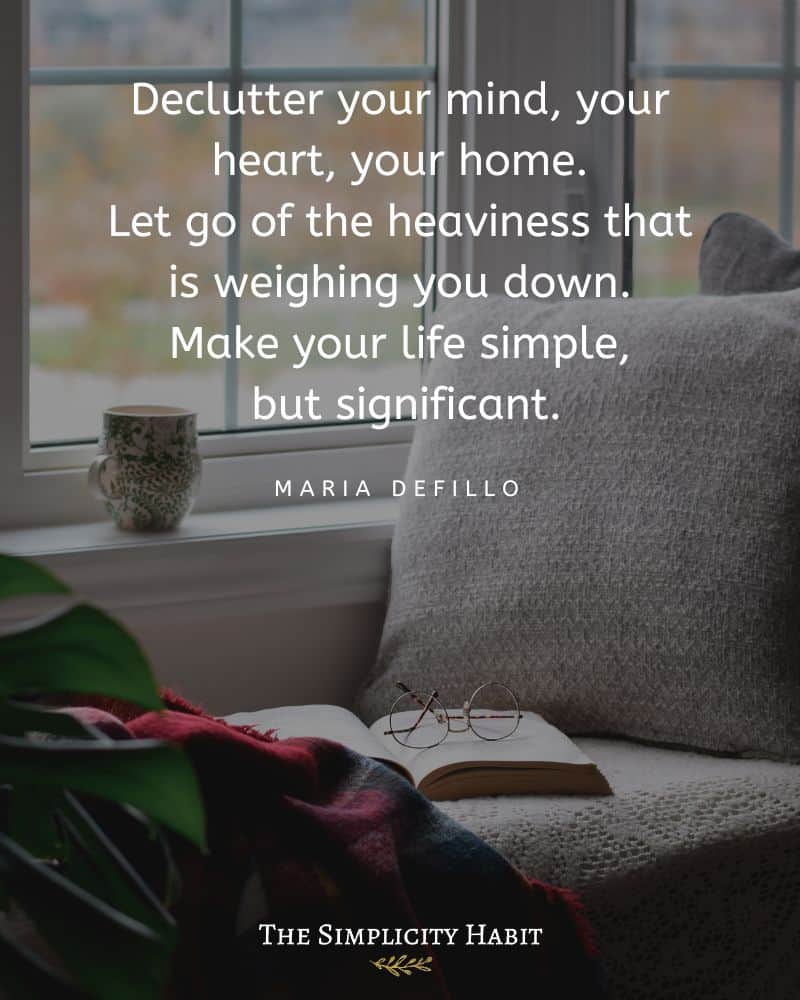 quotes about decluttering