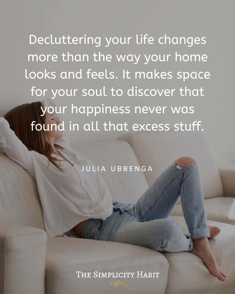 quotes on decluttering