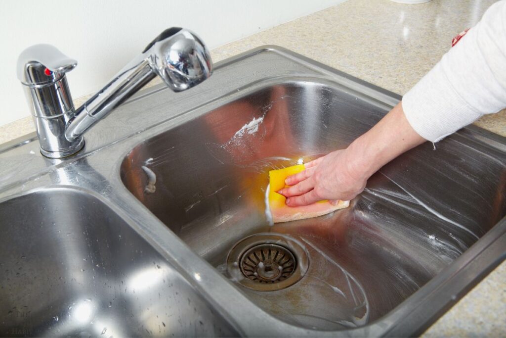 cleaning sink