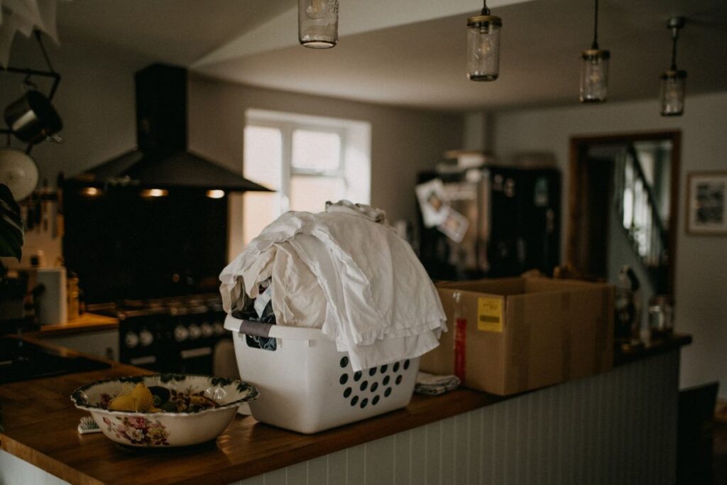 cluttered kitchen