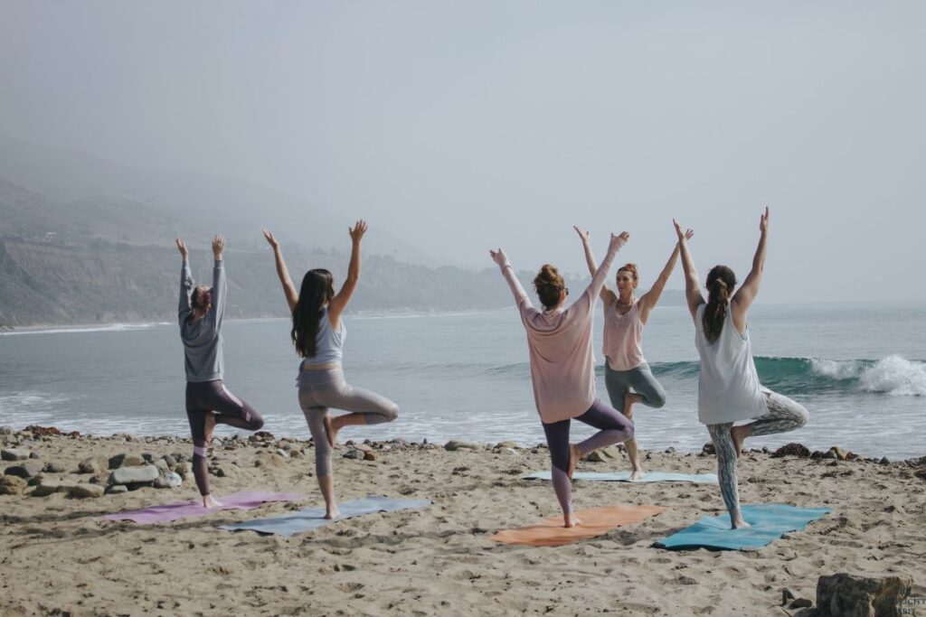 yoga on the beach