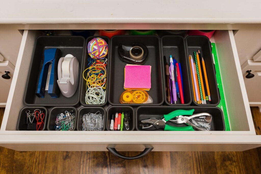 organized junk drawer