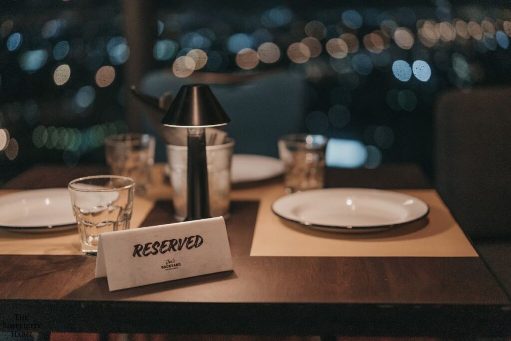 reserved table