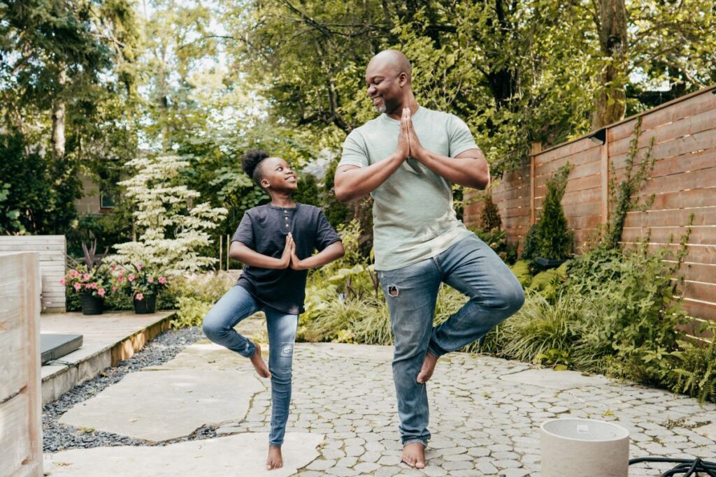 father daughter relaxing