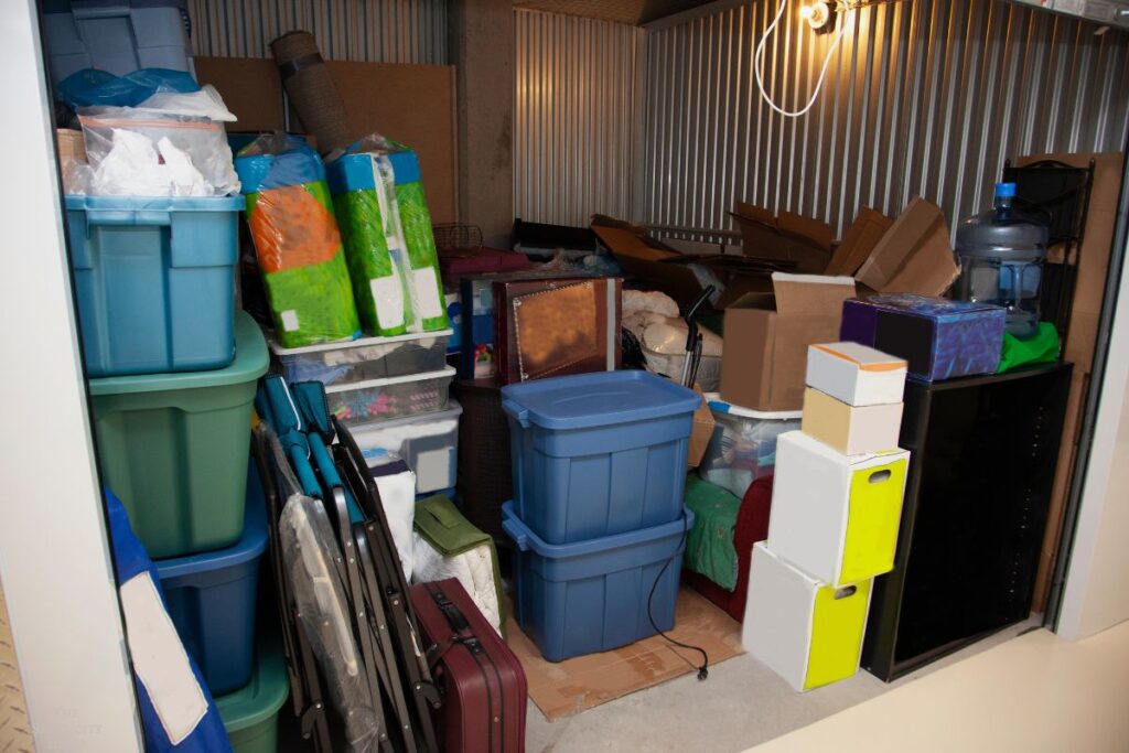 items stored in self-storage unit