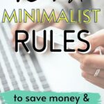 minimalism rules to save money and prevent clutter
