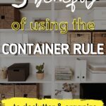 using the container rule to declutter and organize