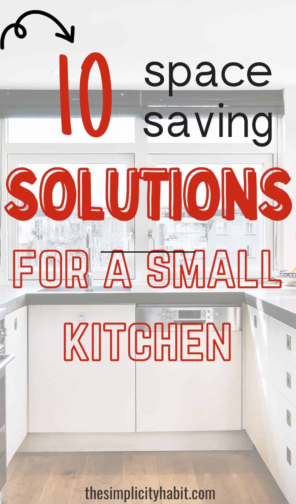 Illustration of Space-Saving Solutions For Tiny Kitchens