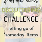 if not now, never decluttering challenge