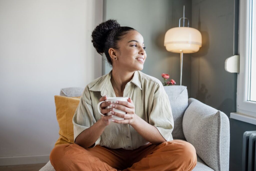 relaxed woman